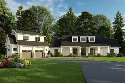 Country House Plan with Bonus Room above Garage - 2050 Sq Ft