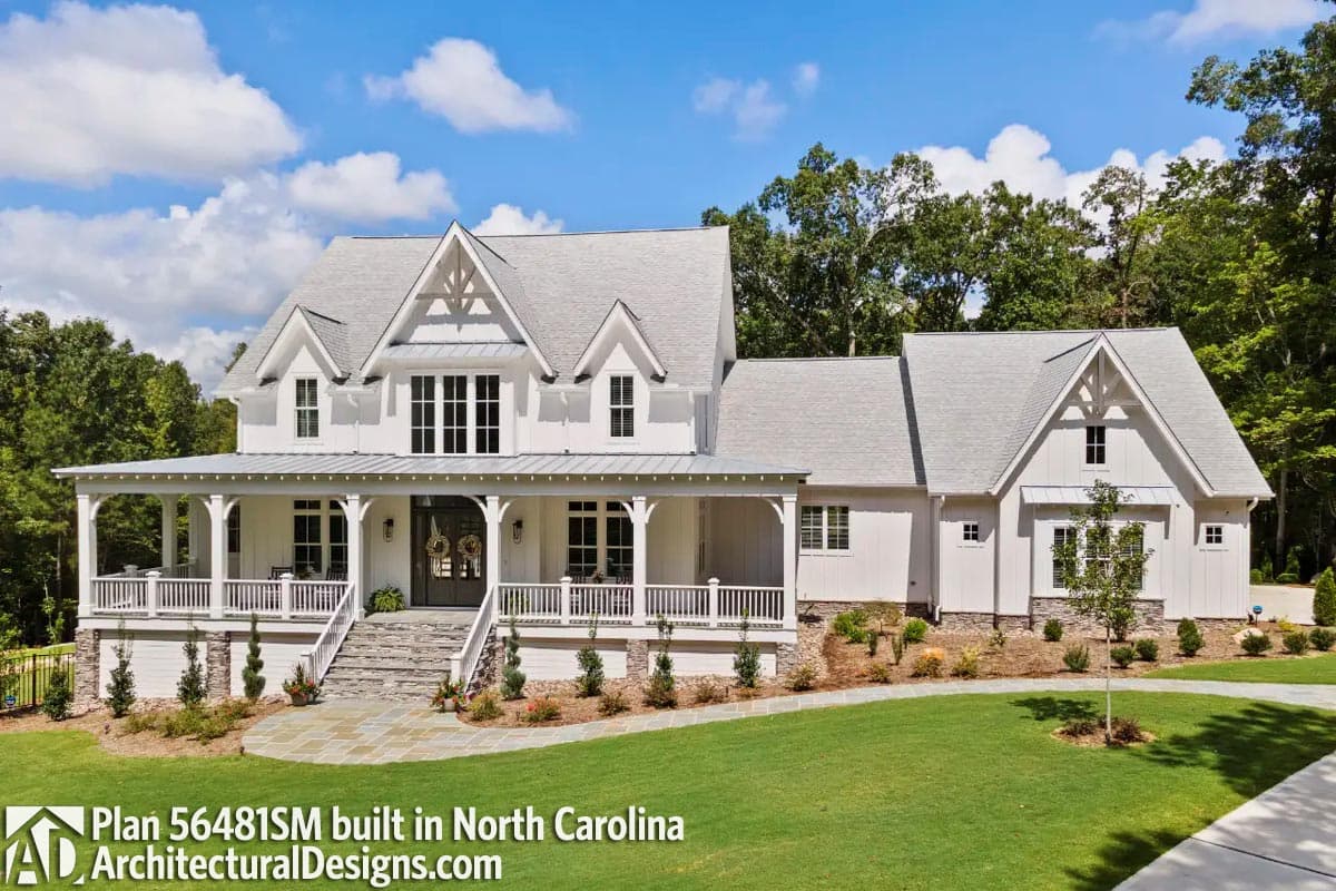 build gallery item - Modern Farmhouse Plan 56481SM Comes to Life in North Carolina!