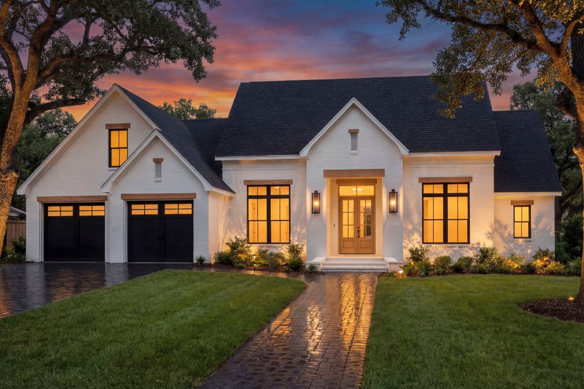 Plan 51844HZ: Open Concept 3 Bed, 2 Bath House Plan with 2-Car Garage and Bonus Room - Image #4 - Acadian, European, French Country, Hill Country, Louisiana-Style, New American, Southern, Traditional