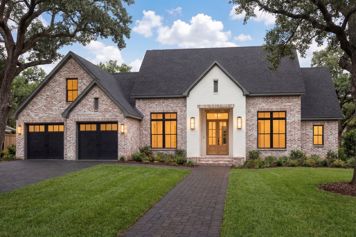 Plan 51844HZ: Open Concept 3 Bed, 2 Bath House Plan with 2-Car Garage and Bonus Room - Image #2 - Acadian, European, French Country, Hill Country, Louisiana-Style, New American, Southern, Traditional