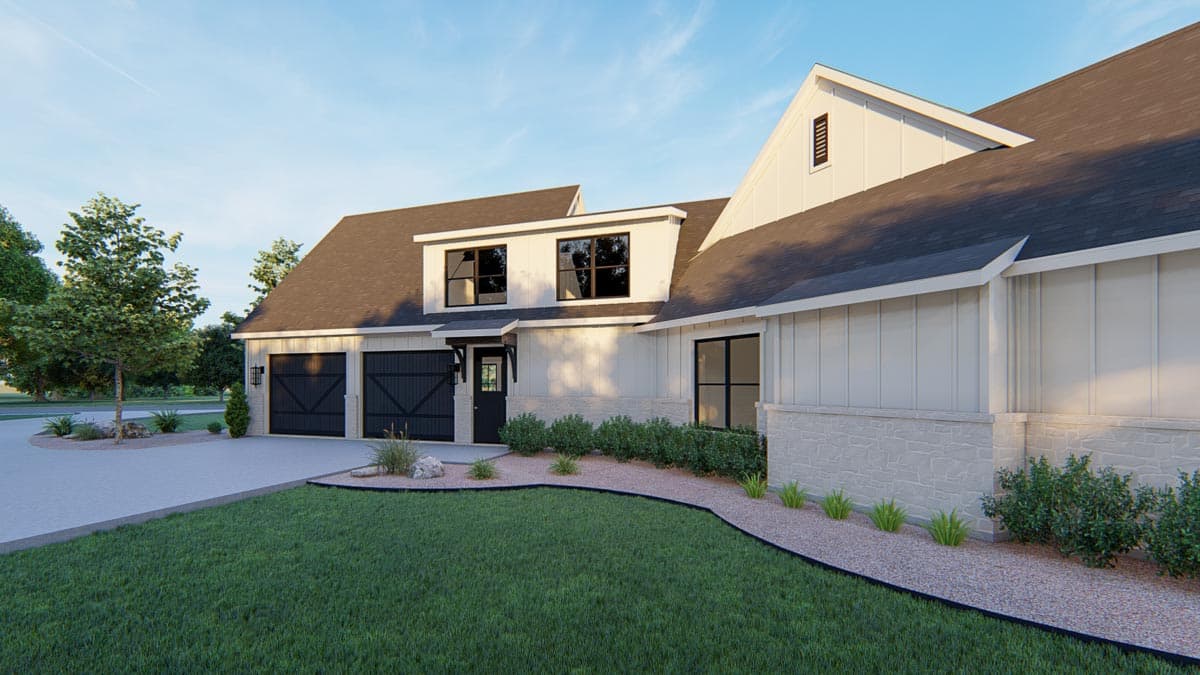 Plan 915045CHP: Exclusive 3-Bed Home Plan with Bonus Room above Angled Garage - 3378 Sq Ft - Image #5 - Craftsman, Modern Farmhouse, New American