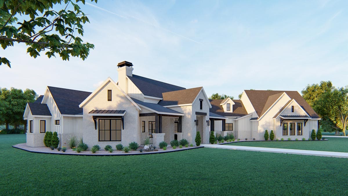Plan 915045CHP: Exclusive 3-Bed Home Plan with Bonus Room above Angled Garage - 3378 Sq Ft - Image #9 - Craftsman, Modern Farmhouse, New American