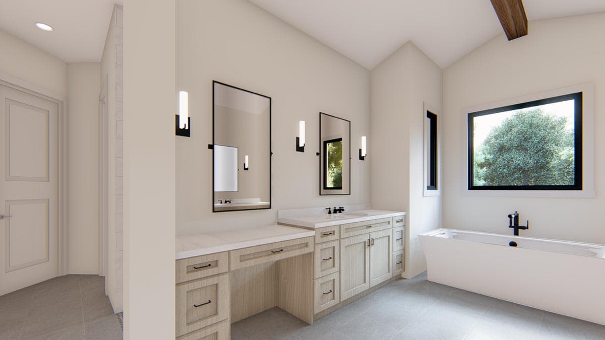 Plan 915045CHP: Exclusive 3-Bed Home Plan with Bonus Room above Angled Garage - 3378 Sq Ft - Image #16 - Craftsman, Modern Farmhouse, New American