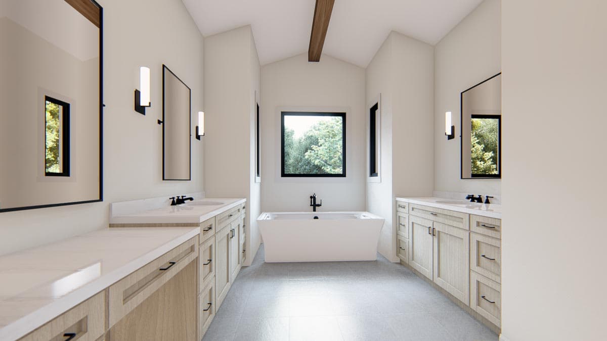 Plan 915045CHP: Exclusive 3-Bed Home Plan with Bonus Room above Angled Garage - 3378 Sq Ft - Image #17 - Craftsman, Modern Farmhouse, New American