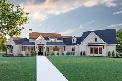 Exclusive 3-Bed Home Plan with Bonus Room above Angled Garage - 3378 Sq Ft
