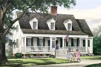 Timeless Country Home Plan with Front and Rear Porches