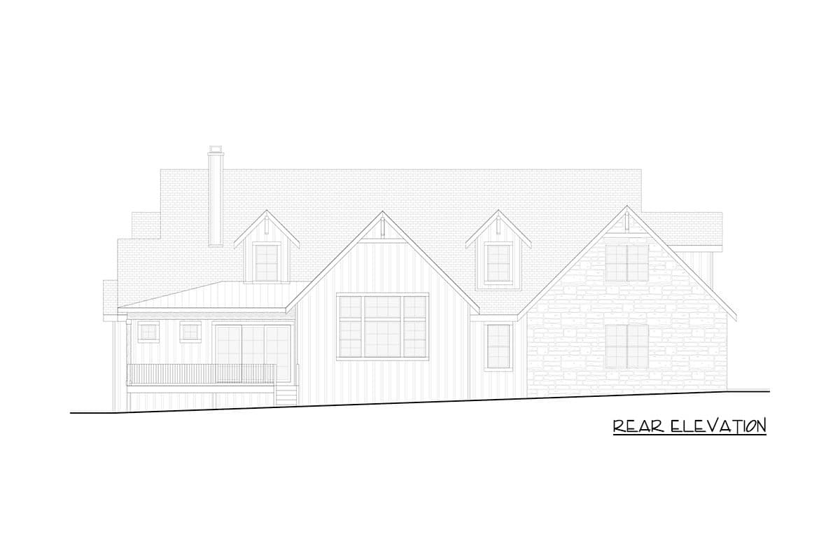 Plan 365000PED: Modern Farmhouse Plan with Home Office and Flex Room - Image #28 - Country, Craftsman, Farmhouse, Hill Country, Modern Farmhouse, Mountain, New American, Ranch, Traditional