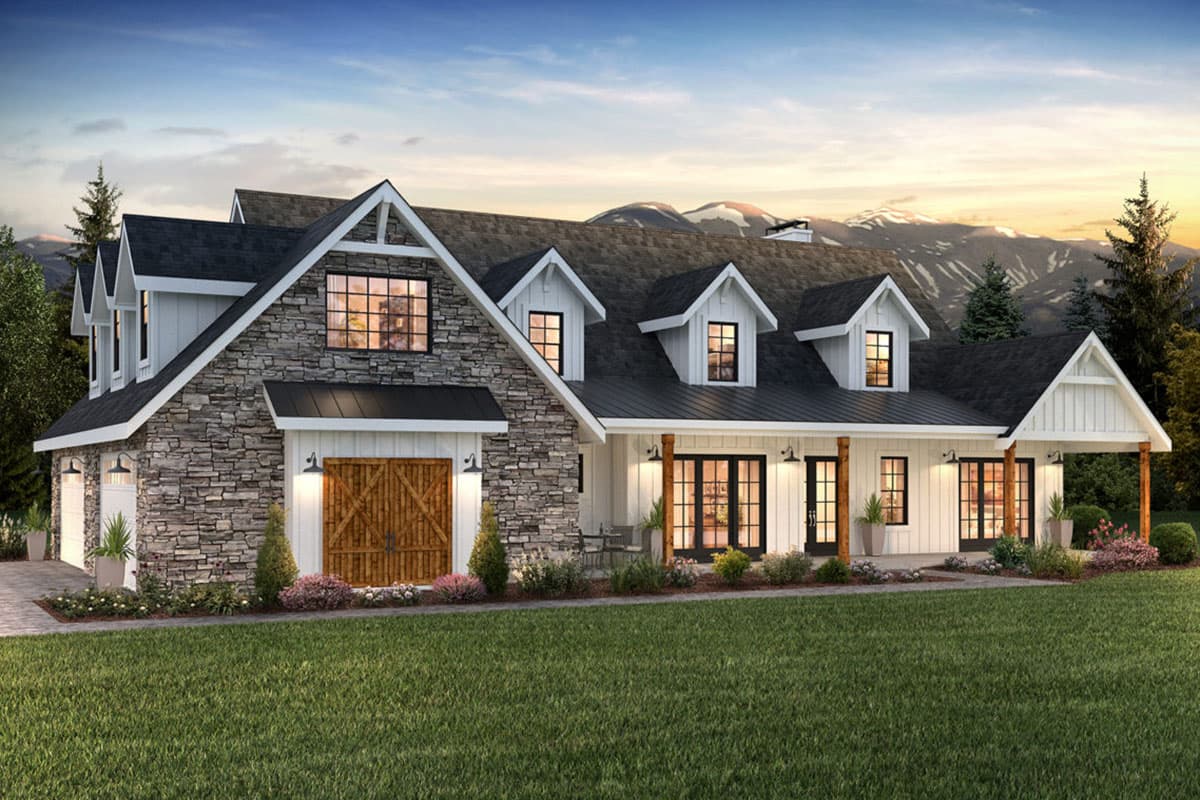 Plan 365000PED: Modern Farmhouse Plan with Home Office and Flex Room - Image #25 - Country, Craftsman, Farmhouse, Hill Country, Modern Farmhouse, Mountain, New American, Ranch, Traditional