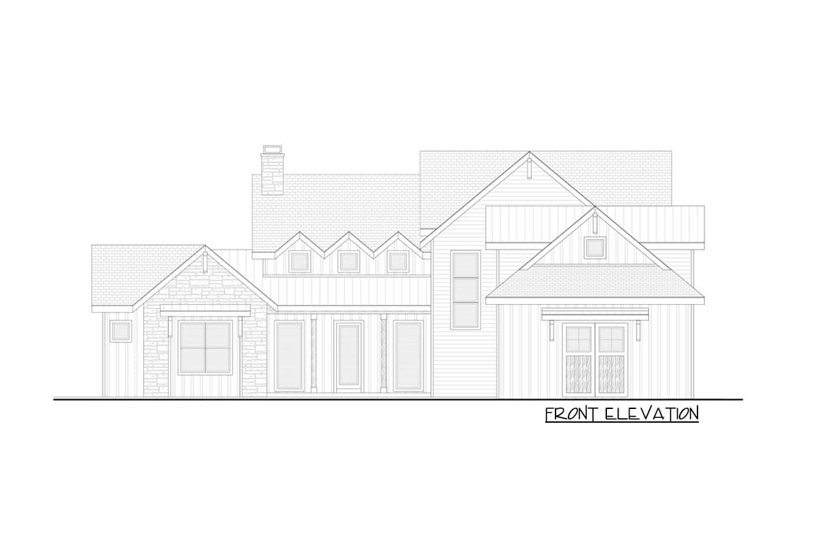Plan 365001PED: Rugged New American House Plan with Vaulted Great Room and Master Suite - Image #20 - Craftsman, Mountain, New American, Rustic