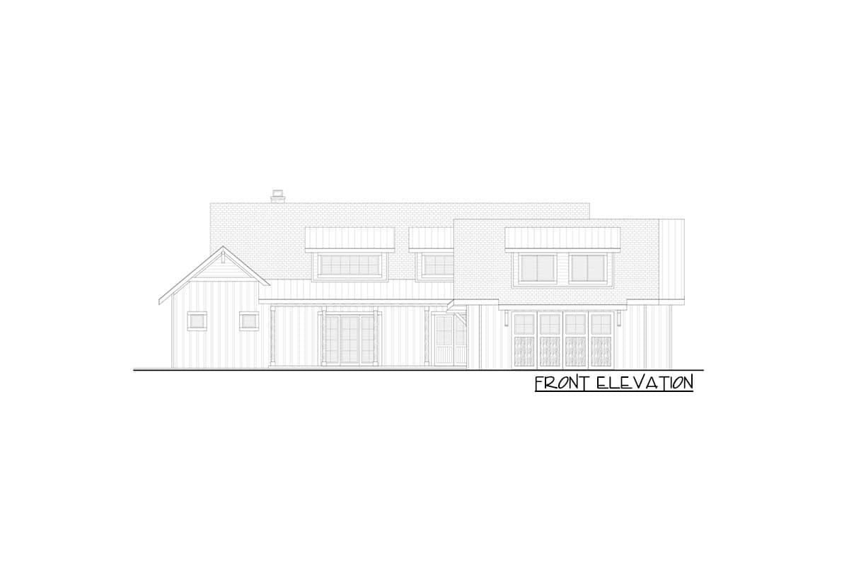 Plan 365003PED: Modern Farmhouse with 4-Car Courtyard-Entry Garage - Image #13 - Country, Craftsman, Modern Farmhouse, New American