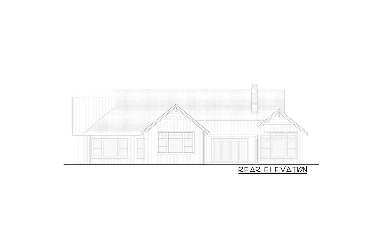 Plan 365003PED: Modern Farmhouse with 4-Car Courtyard-Entry Garage - Image #15 - Country, Craftsman, Modern Farmhouse, New American
