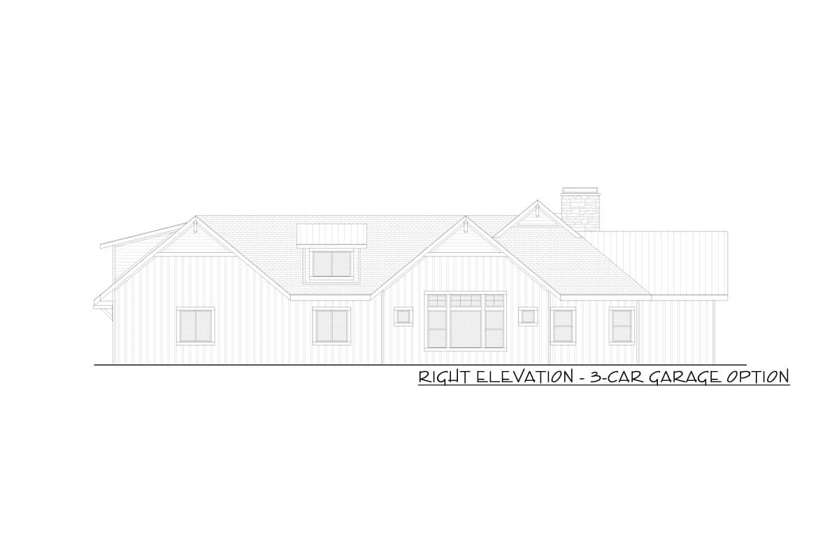 Plan 365003PED: Modern Farmhouse with 4-Car Courtyard-Entry Garage - Image #18 - Country, Craftsman, Modern Farmhouse, New American