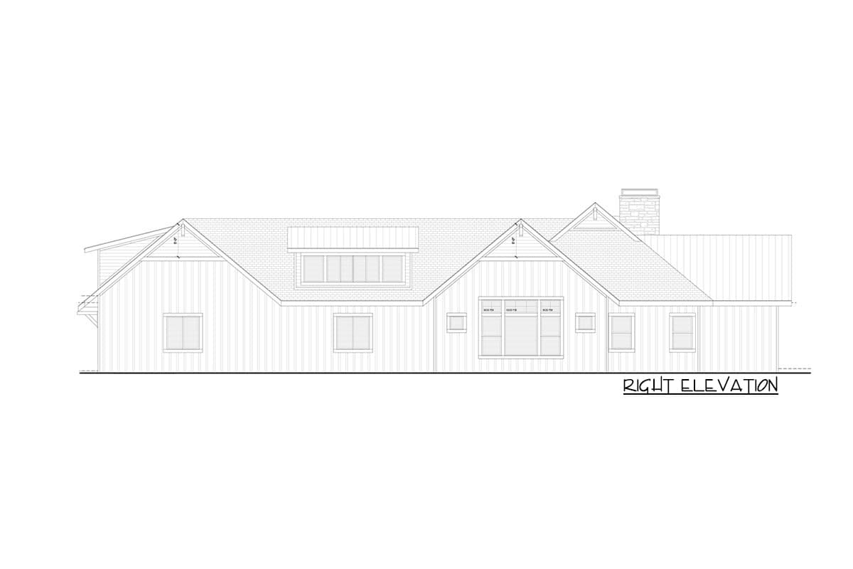 Plan 365003PED: Modern Farmhouse with 4-Car Courtyard-Entry Garage - Image #16 - Country, Craftsman, Modern Farmhouse, New American