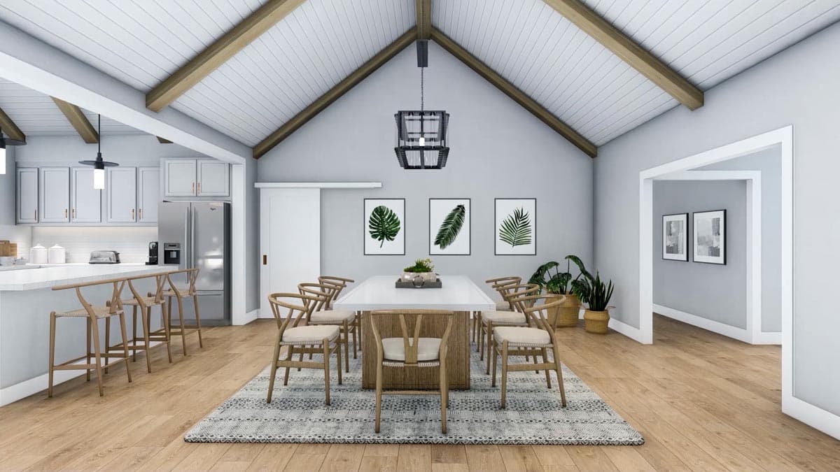 Plan 365003PED: Modern Farmhouse with 4-Car Courtyard-Entry Garage - Image #4 - Country, Craftsman, Modern Farmhouse, New American