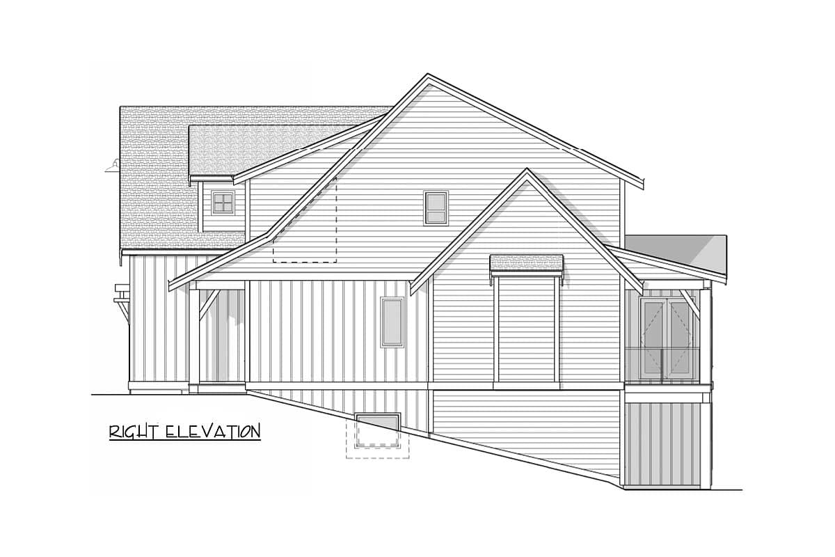 Plan 270026AF: 2-Story New American House Plan with Upstairs Laundry - 2746 Sq Ft - Image #7 - Craftsman, New American, Northwest