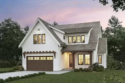 2-Story New American House Plan with Upstairs Laundry - 2746 Sq Ft