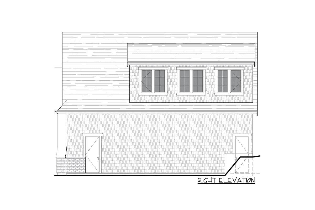 Plan 270022AF: 2-Bed Garage Apartment with RV Garage - 909 Sq Ft - Image #5 - Carriage