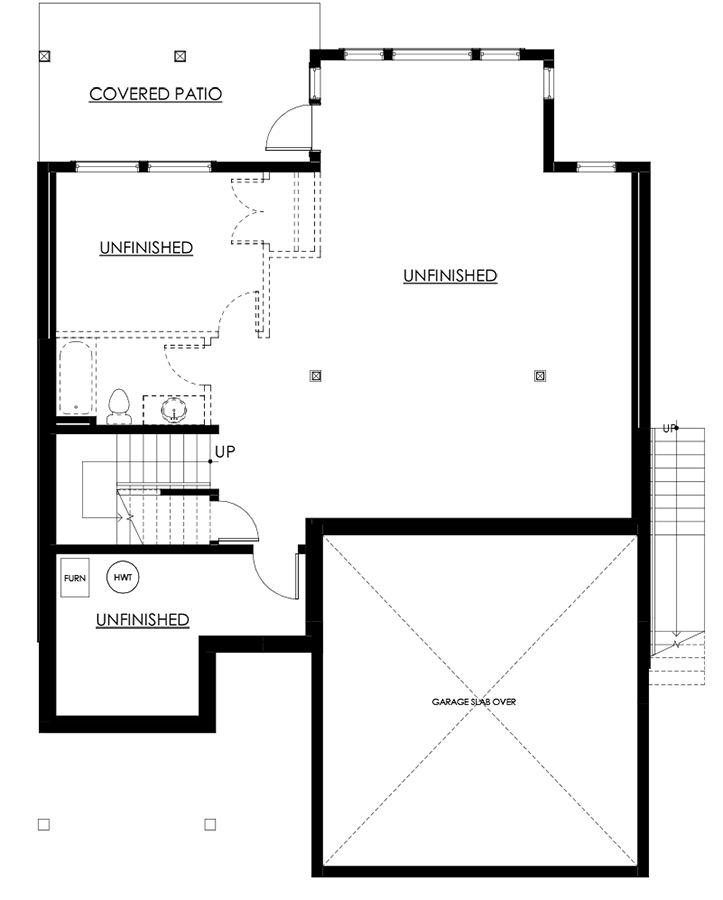 Plan 270025AF: Two-Story Modern Farmhouse Plan with Den - 2231 Sq Ft - Floor Plan - Unfinished Basement - Country, Craftsman, Modern Farmhouse, New American, Traditional
