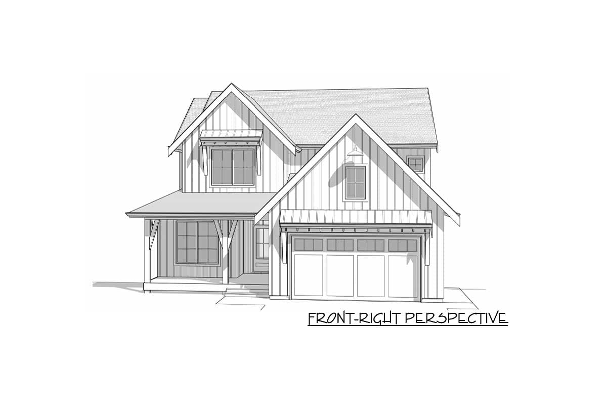Plan 270025AF: Two-Story Modern Farmhouse Plan with Den - 2231 Sq Ft - Image #26 - Country, Craftsman, Modern Farmhouse, New American, Traditional