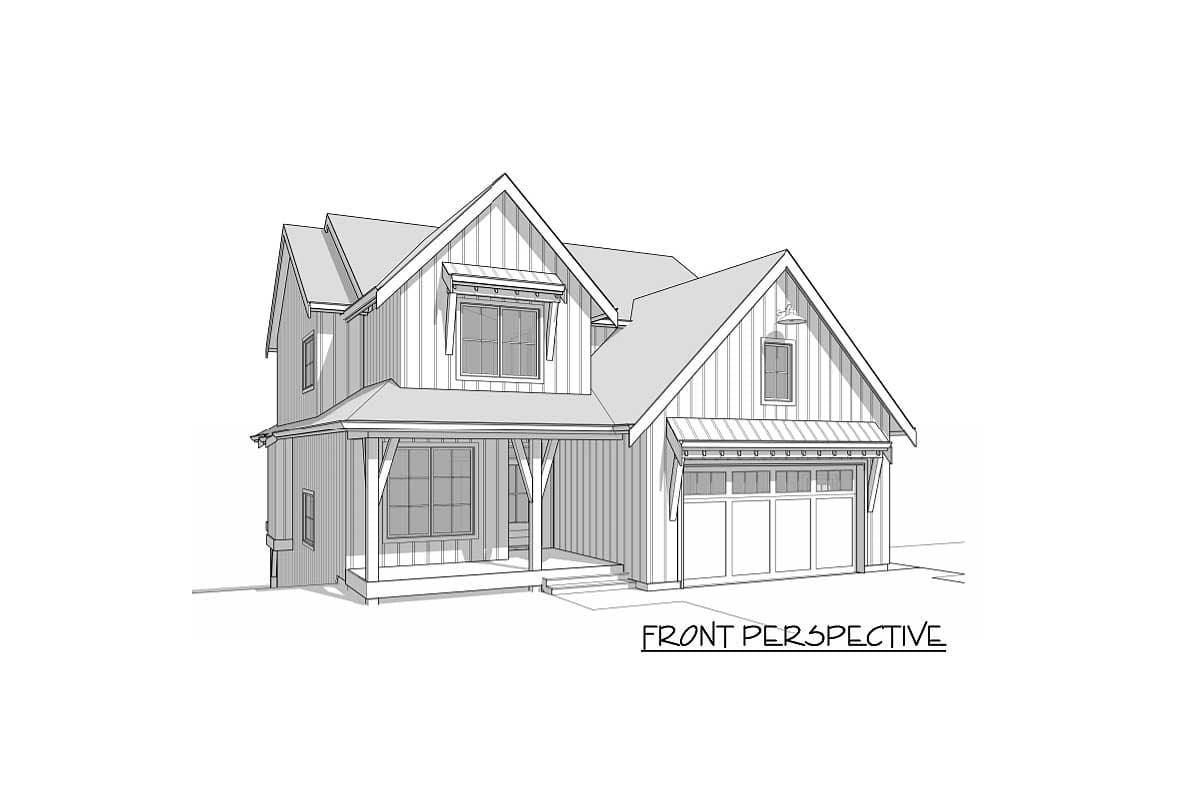 Plan 270025AF: Two-Story Modern Farmhouse Plan with Den - 2231 Sq Ft - Image #25 - Country, Craftsman, Modern Farmhouse, New American, Traditional