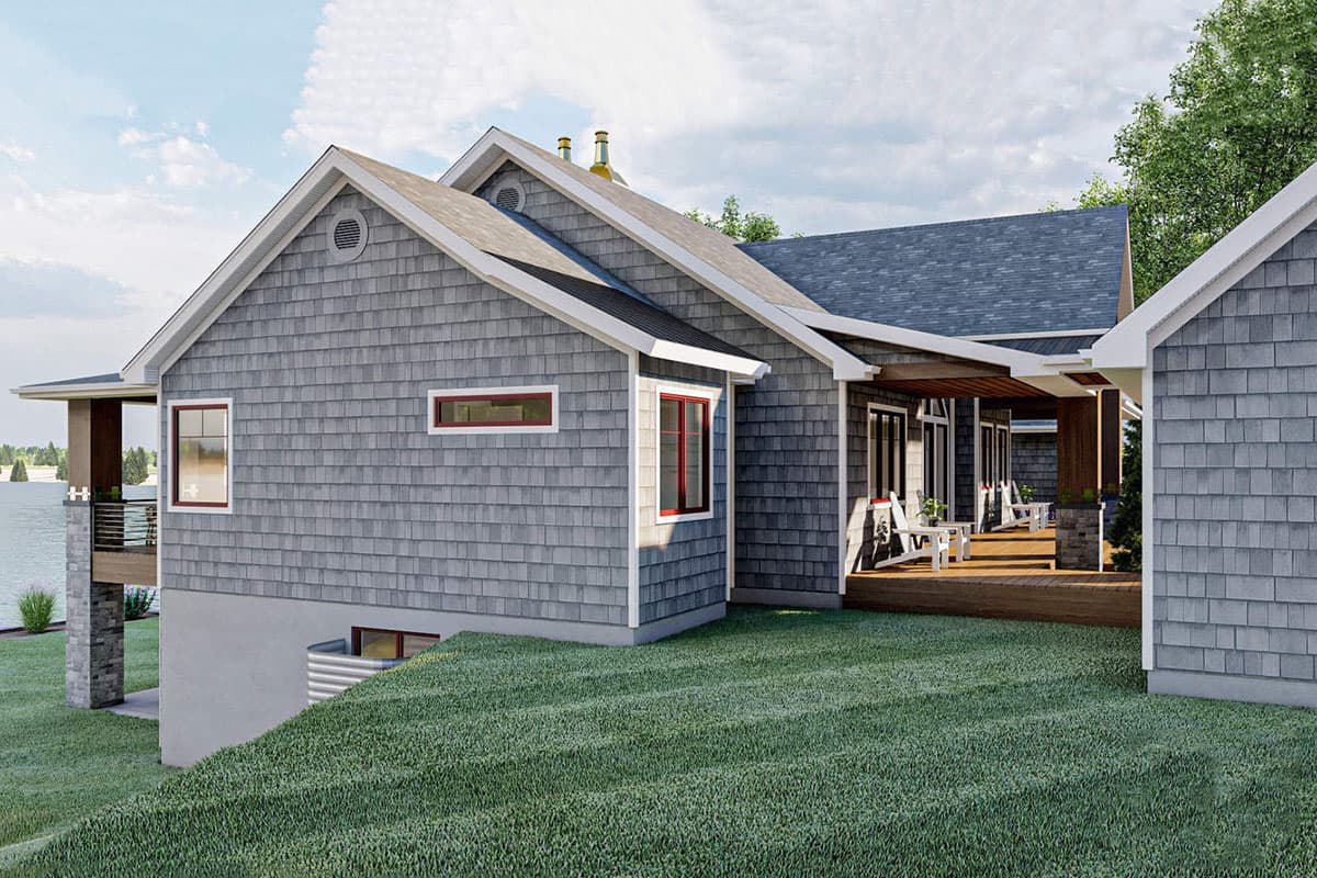 Plan 62910DJ: Lake House with Massive Wraparound Covered Deck - Image #10 - Country, Mountain, Ranch, Rustic, Shingle, Vacation