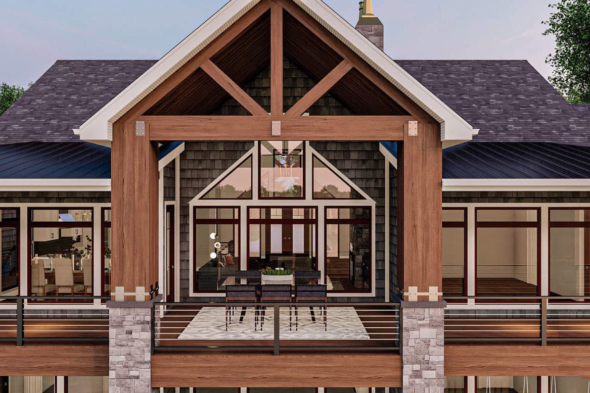 Plan 62910DJ: Lake House with Massive Wraparound Covered Deck - Image #12 - Country, Mountain, Ranch, Rustic, Shingle, Vacation