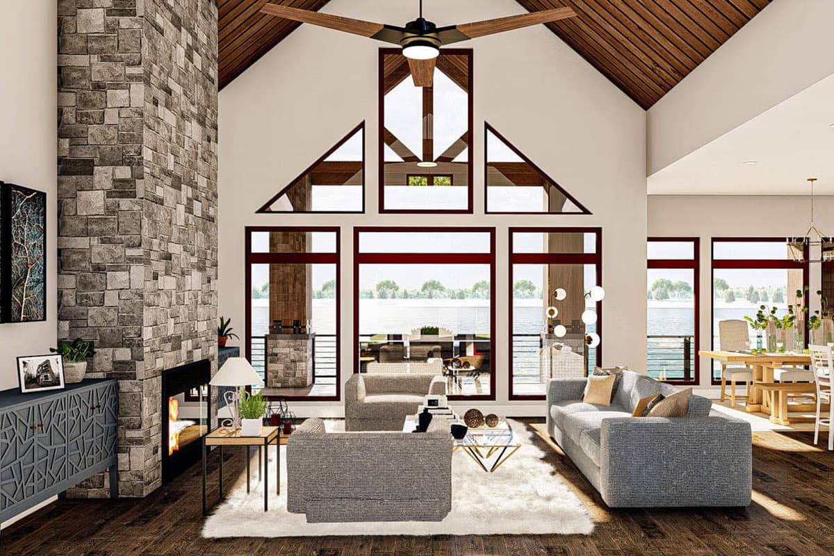 Plan 62910DJ: Lake House with Massive Wraparound Covered Deck - Image #13 - Country, Mountain, Ranch, Rustic, Shingle, Vacation