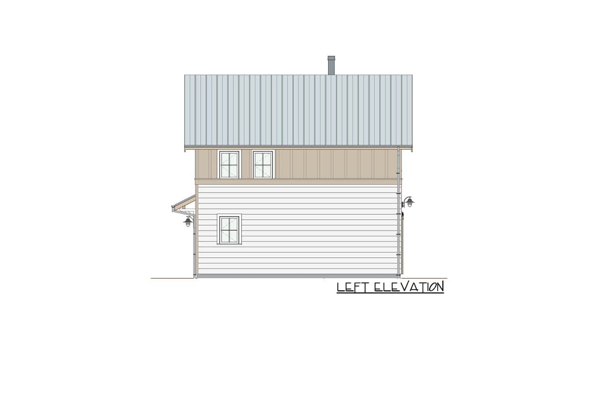 Plan 871005NST: Two-Story 2-Bed Barndominium House Plan - Image #5 - Barndominium, Cottage, Country, Vacation