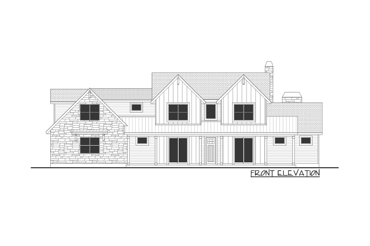 Plan 365004PED: 5-Bed Modern Farmhouse Plan with Laundry on Both Floors - Image #4 - Farmhouse, Modern Farmhouse, New American, Traditional