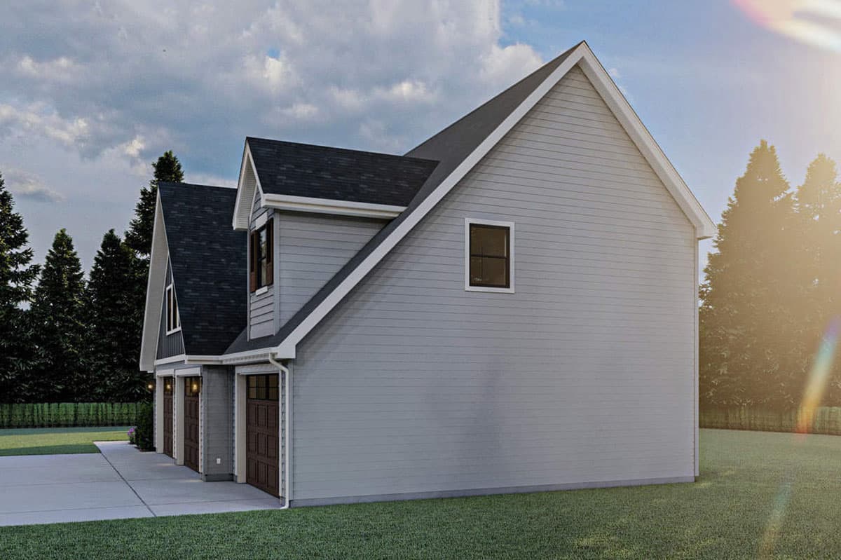 Plan 62911DJ: 3-Car Carriage House Plan with 2-Bedroom Upstairs Apartment - Image #4 - Carriage, Country, Craftsman