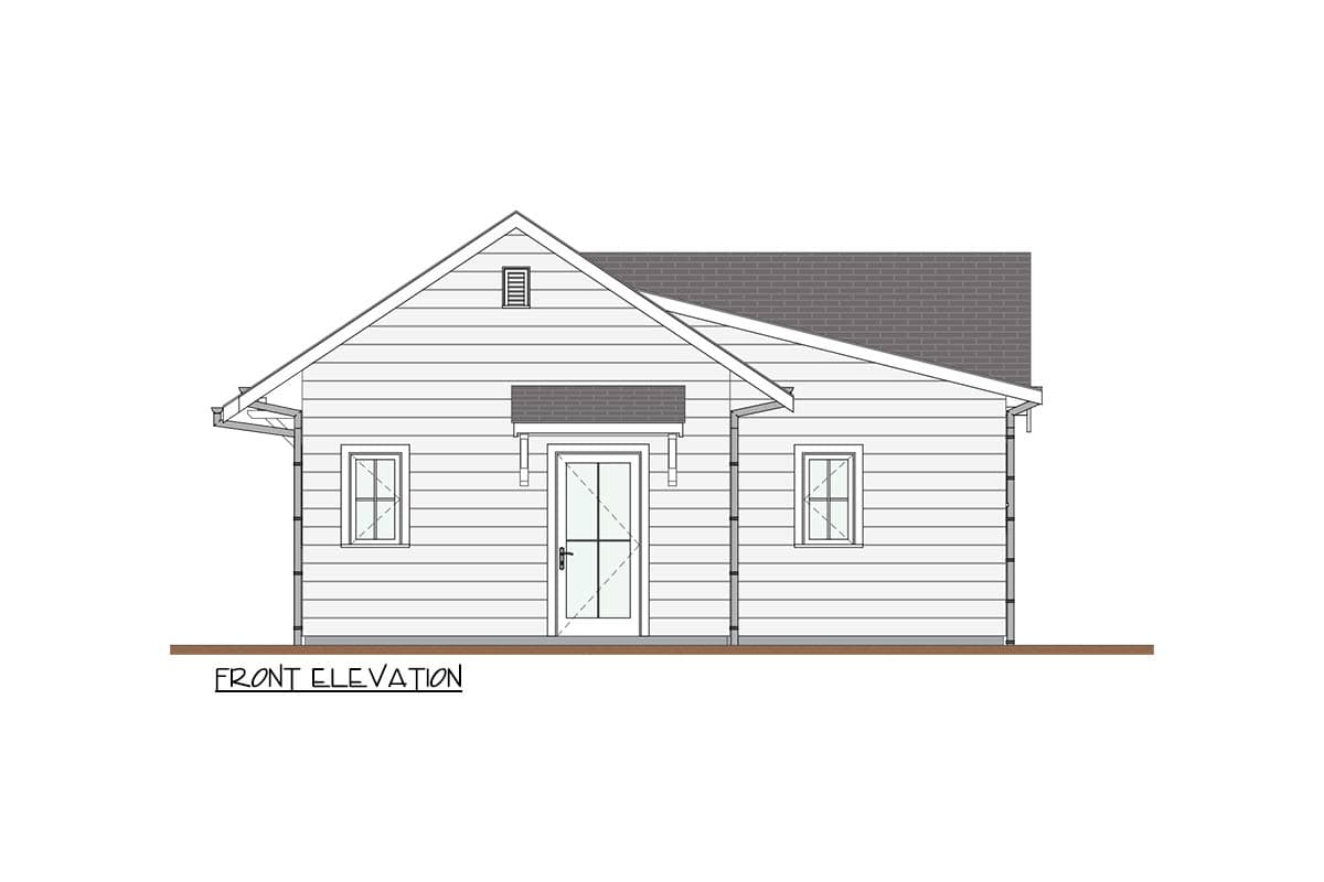 Plan 871006NST: Rustic Wheelchair Accessible Shingle Cottage - 681 Sq Ft - Image #5 - Cabin, Coastal, Cottage, Country, Rustic, Shingle, Vacation
