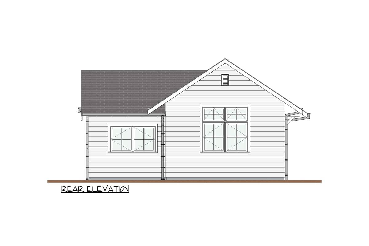 Plan 871006NST: Rustic Wheelchair Accessible Shingle Cottage - 681 Sq Ft - Image #7 - Cabin, Coastal, Cottage, Country, Rustic, Shingle, Vacation