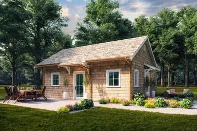 Rustic Wheelchair Accessible Shingle Cottage - 681 Sq Ft