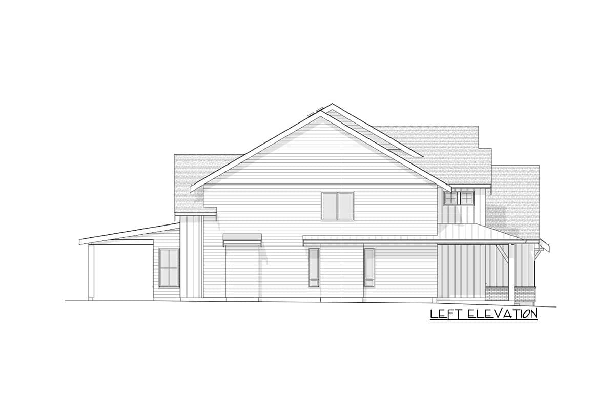 Plan 270027AF: 4-Bedroom Modern Farmhouse Plan with Main-Level Flex Space - Image #4 - Craftsman, Modern Farmhouse, New American