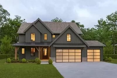 4-Bedroom Modern Farmhouse Plan with Main-Level Flex Space