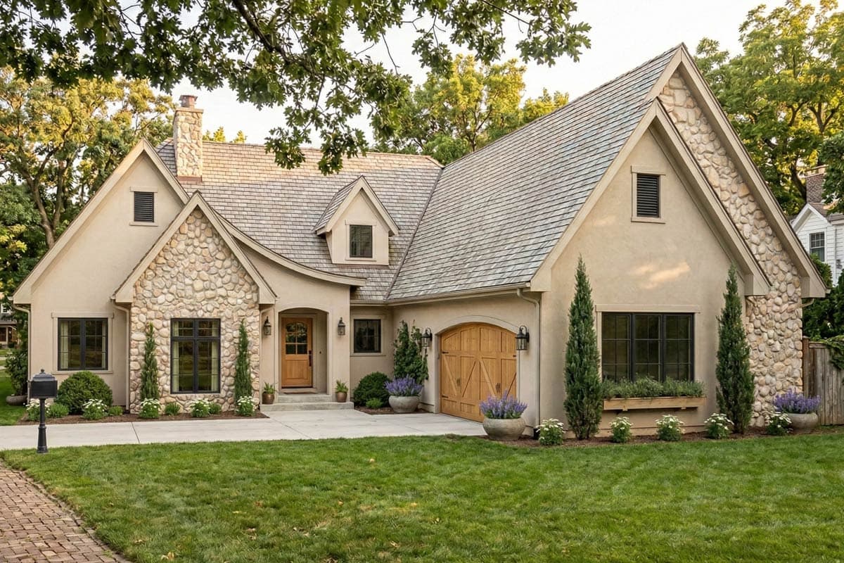 Plan image - 62914DJ:3-Bed Modern Cottage House Plan with Large Rear Covered Patio - 1958 Sq Ft