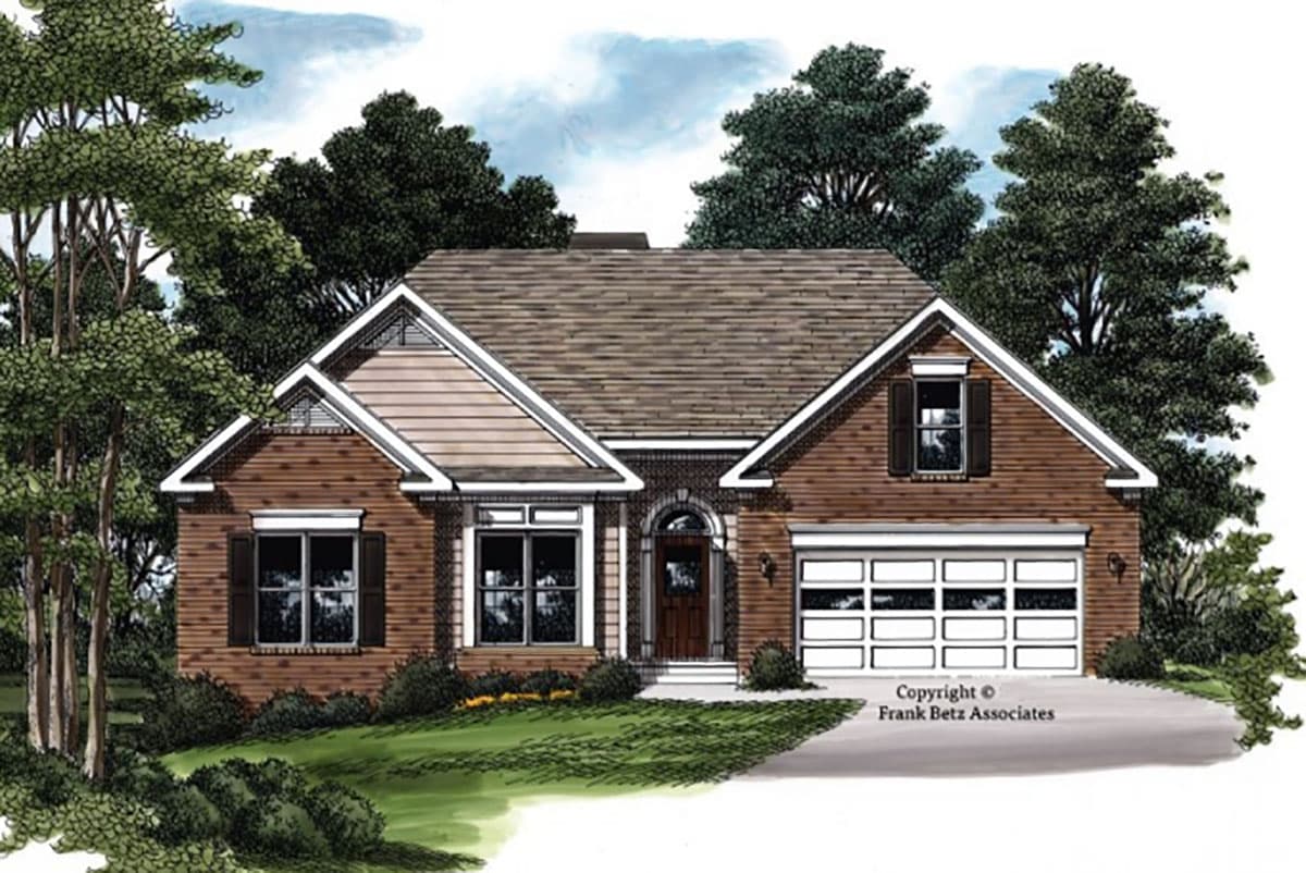 Plan 710375BTZ: 3-Bedroom Brick Home Plan with Expansion Over The Garage - Image #8 - Southern, Traditional