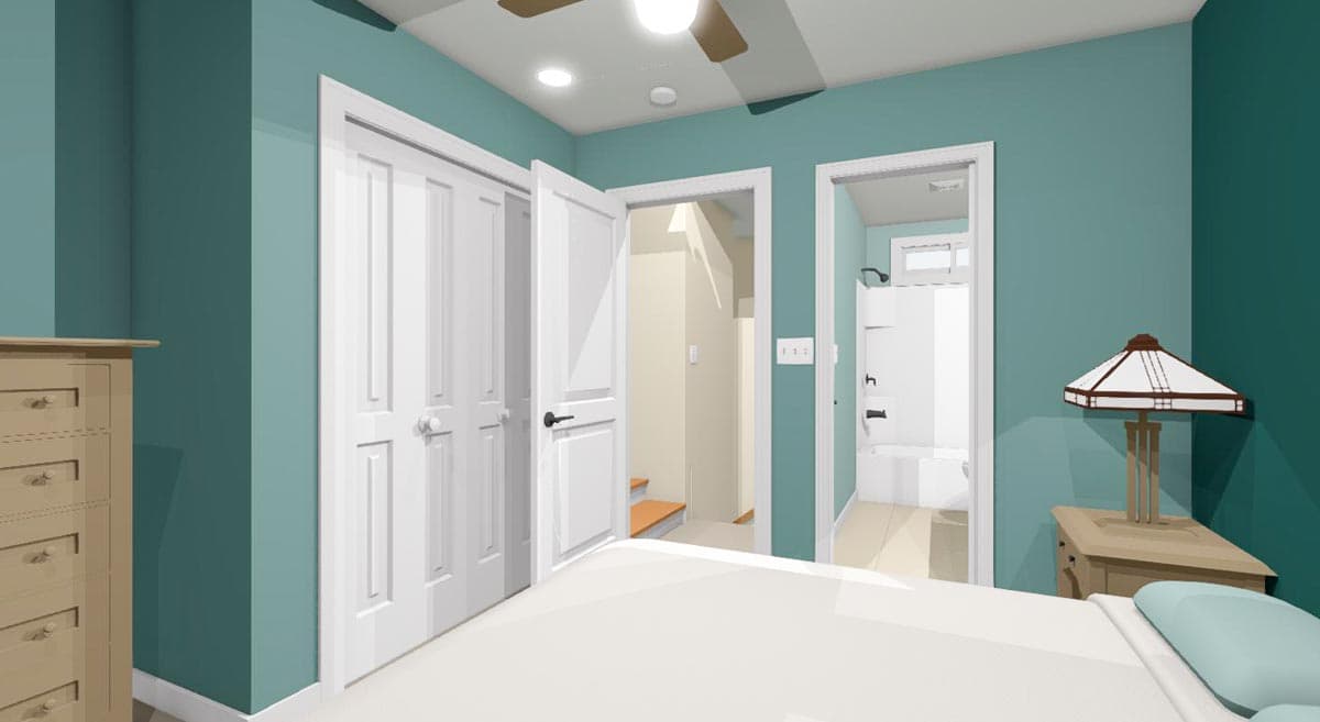 Plan 430810SNG: Exclusive 2-Story, 3-Bed House Plan with Laundry On Both Floors - Image #7 - Cottage, Country, Modern Farmhouse, Vacation