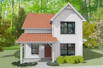 Exclusive 2-Story, 3-Bed House Plan with Laundry On Both Floors