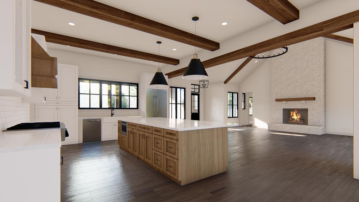 Plan 915047CHP: Exclusive 4-Bed Home Plan with Bonus 5th Bedroom Above Angled Garage - 3576 Sq Ft - Image #12 - Country, Hill Country, New American, Transitional