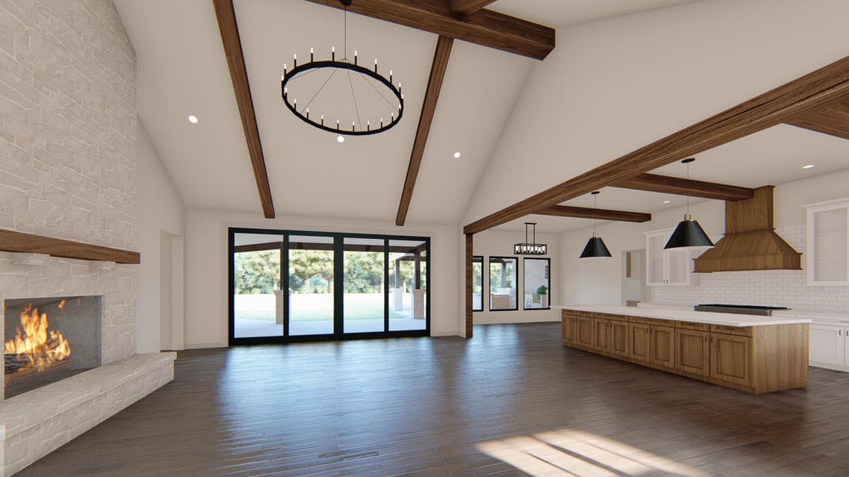 Plan 915047CHP: Exclusive 4-Bed Home Plan with Bonus 5th Bedroom Above Angled Garage - 3576 Sq Ft - Image #10 - Country, Hill Country, New American, Transitional