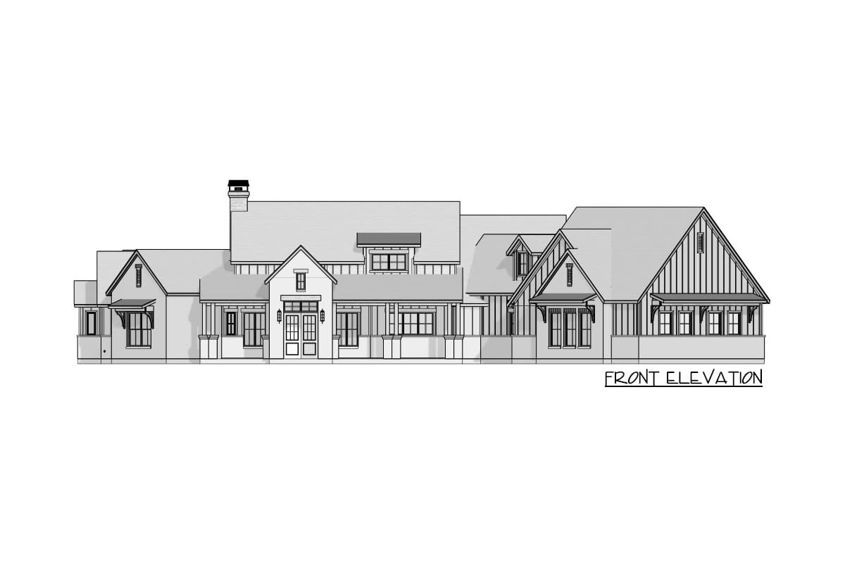 Plan 915047CHP: Exclusive 4-Bed Home Plan with Bonus 5th Bedroom Above Angled Garage - 3576 Sq Ft - Image #18 - Country, Hill Country, New American, Transitional