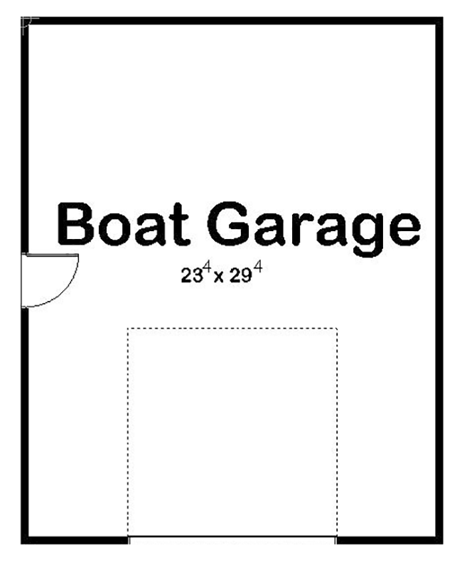 Plan 62917DJ: Detached Garage Plan Perfect for a Boat - Floor Plan - Main Level - Contemporary, Mid Century Modern, Transitional