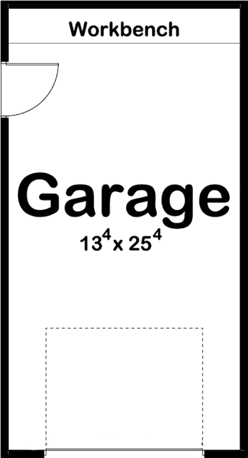Plan 62919DJ: 1-Car Detached Mediterranean-style Garage Plan - Floor Plan - Main Level - Mediterranean
