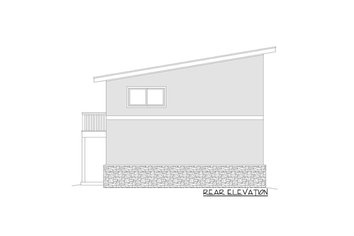 Plan 68672VR: 30'-deep RV Garage Plan with Upstairs Loft - Image #4 - Contemporary, Modern