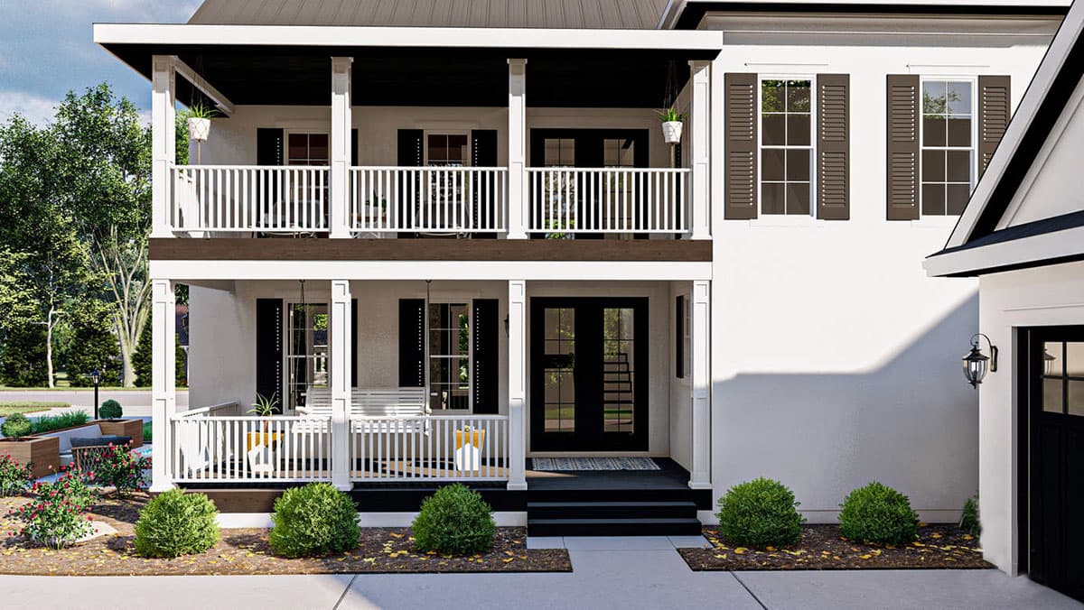 Plan 62921DJ: 2-Story Southern Home Plan with Stacked Porches and a 2-Car Garage - Image #11 - Country, New Orleans, Southern, Southern Traditional, Traditional