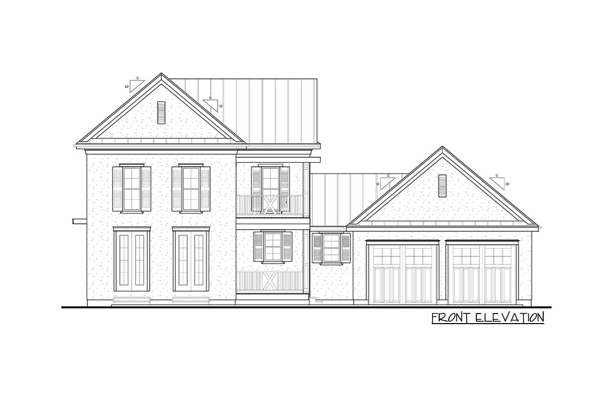 Plan 62921DJ: 2-Story Southern Home Plan with Stacked Porches and a 2-Car Garage - Image #15 - Country, New Orleans, Southern, Southern Traditional, Traditional