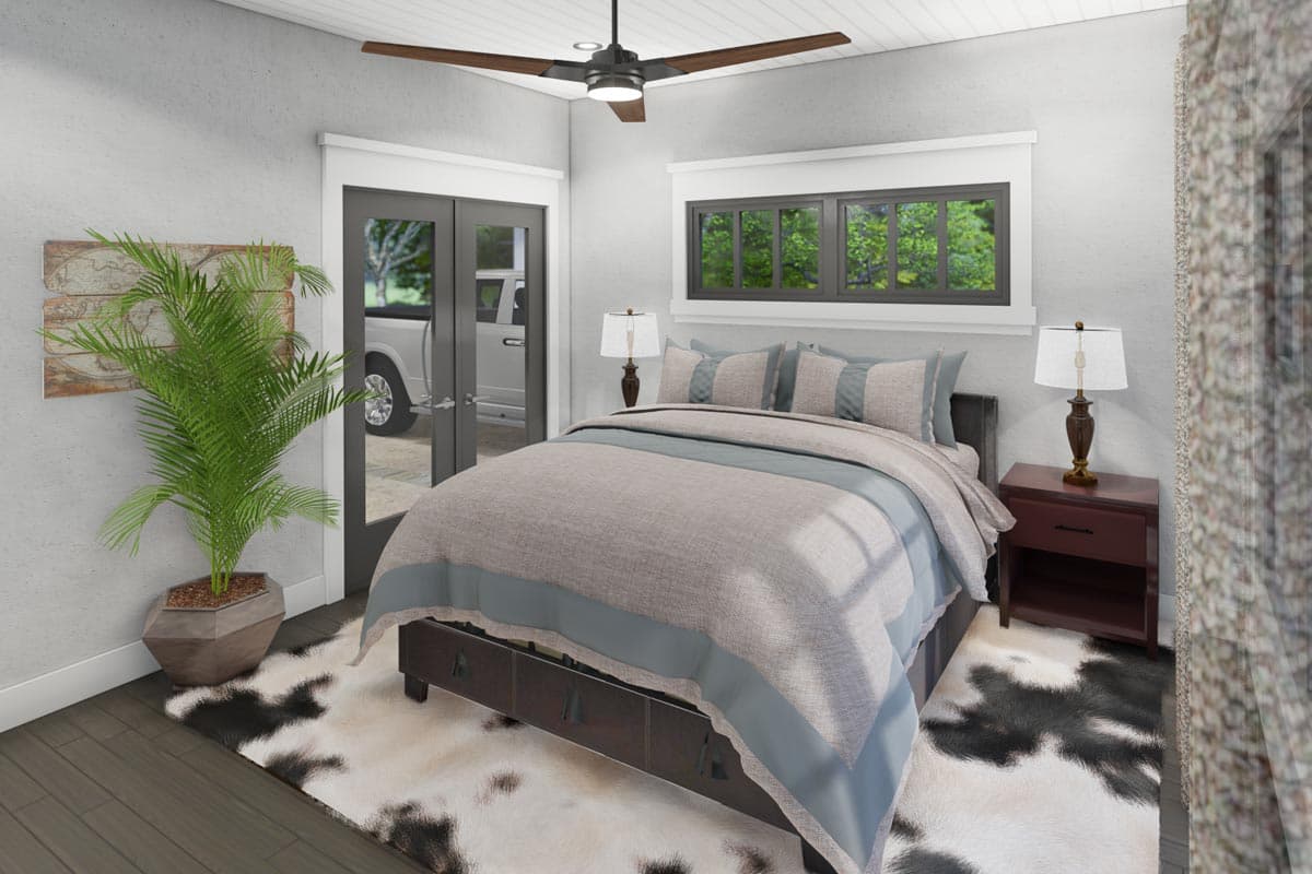 Plan 16920WG: 3-Bed New American Cottage House Plan with Carport and Bonus - 1302 Sq Ft - Image #13 - Cottage, Country, Farmhouse, Modern Farmhouse, New American