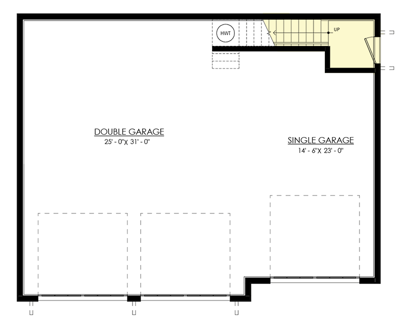 Plan 270030AF: 2-Bed Guest House Plan with Gambrel Roof - Floor Plan - Main Level - Carriage, Coastal, Cottage, Farmhouse, Shingle, Southern