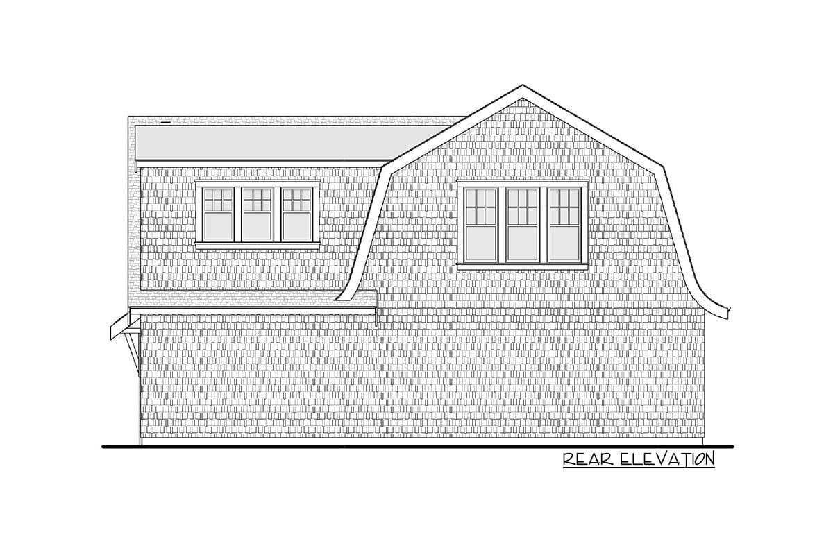Plan 270030AF: 2-Bed Guest House Plan with Gambrel Roof - Image #6 - Carriage, Coastal, Cottage, Farmhouse, Shingle, Southern